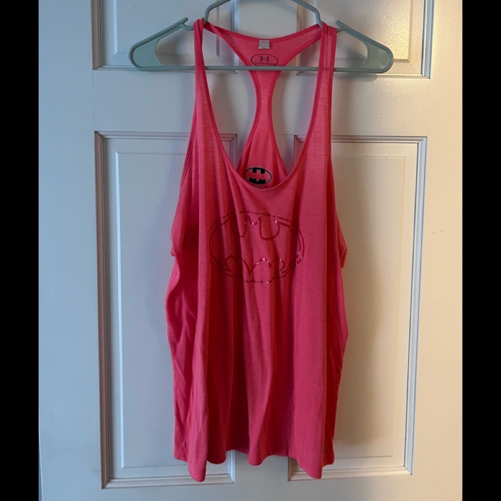 Xl Batman print pink under Armour tank top. Loose fit